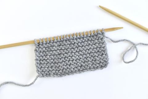 needles with garter stitch