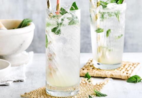 nonalcoholic mint mojitos