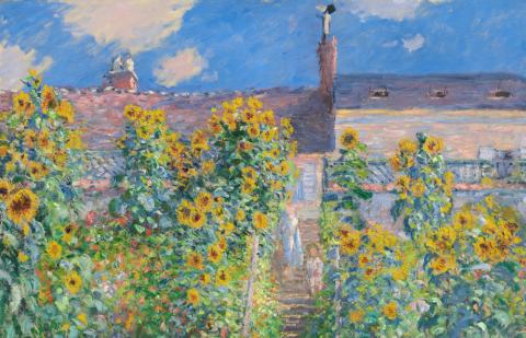 painting of a garden