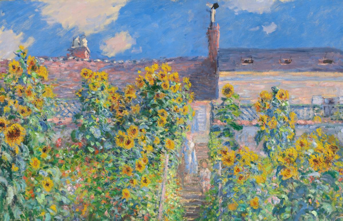 painting of a garden